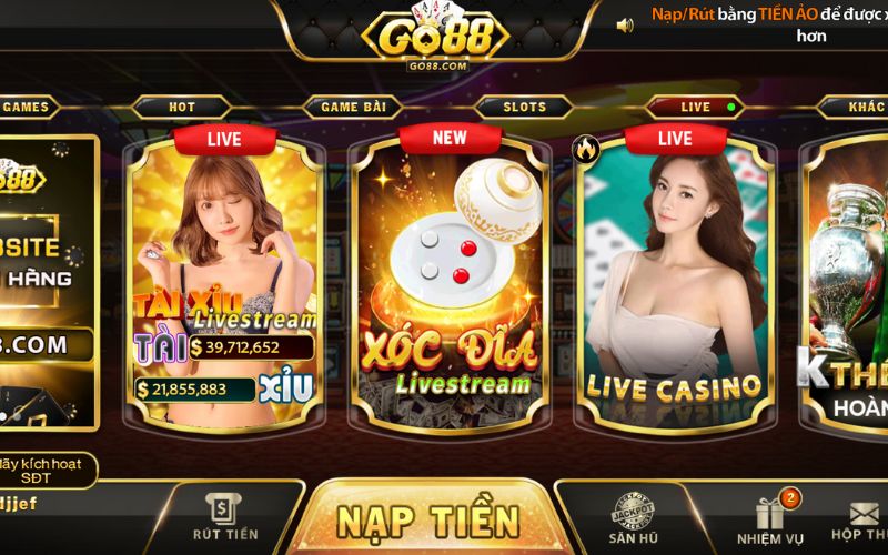 Game casino live cực hấp dẫn