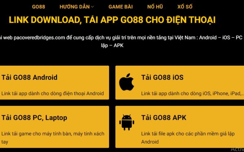 Link tải app cổng game Go88